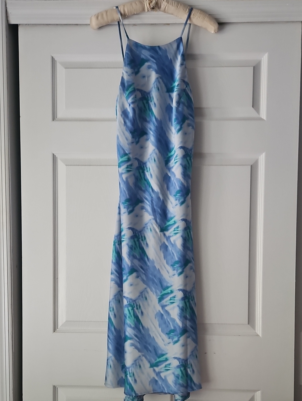 PEAR CULTURE Watercolor Midi Slip-Dress